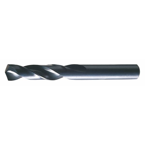 Screw Machine Drill Bit, #19 Size, 135  Degrees Point Angle, High Speed Steel, Black Oxide Finish