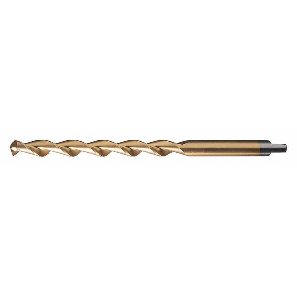 118Â° HSS Parabolic  Taper Length Drill Cleveland 2565-TN TiN HSS RHS/RHC 1/4-E