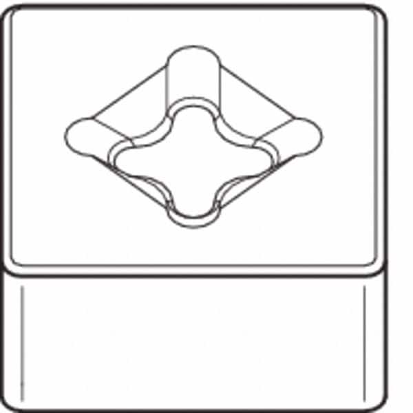 Square Turning Insert, Square, 1/2 in, SNGX, 3/64 in, Ceramic