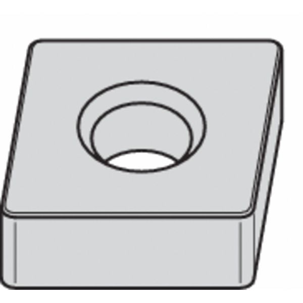 Diamond Turning Insert, Diamond, 1/2 in, CNGA, 80  Degrees, 3/64 in, Ceramic