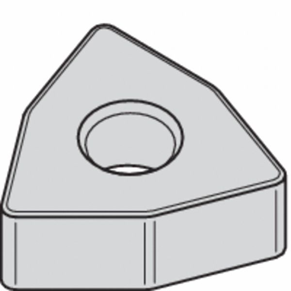 Turning Insert, Trigon, 1/2 in, WNGA, 3/64 in, Ceramic