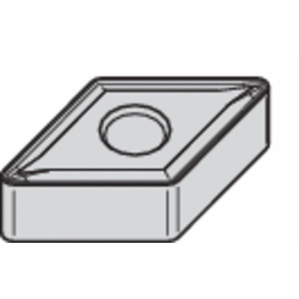 Diamond Turning Insert, Diamond, 1/2 in, DNMG, 55  Degrees, 1/32 in, Carbide
