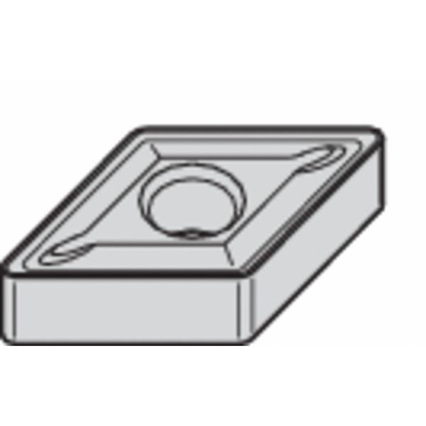 Diamond Turning Insert, Diamond, 1/2 in, DNMG, 55  Degrees, 1/32 in, Carbide