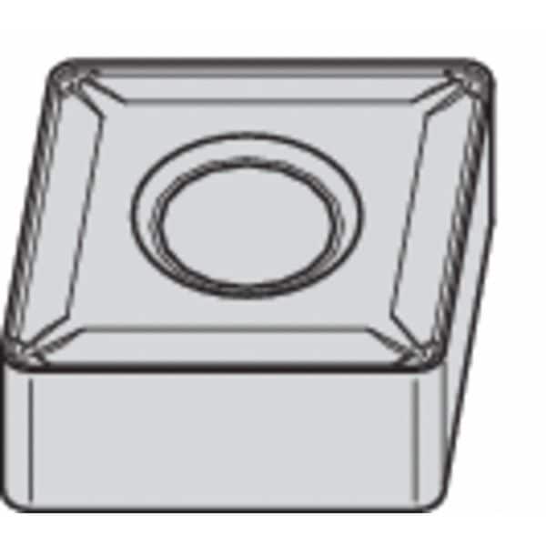 Diamond Turning Insert, Diamond, 1/2 in, CNMG, 80  Degrees, 1/32 in, Carbide