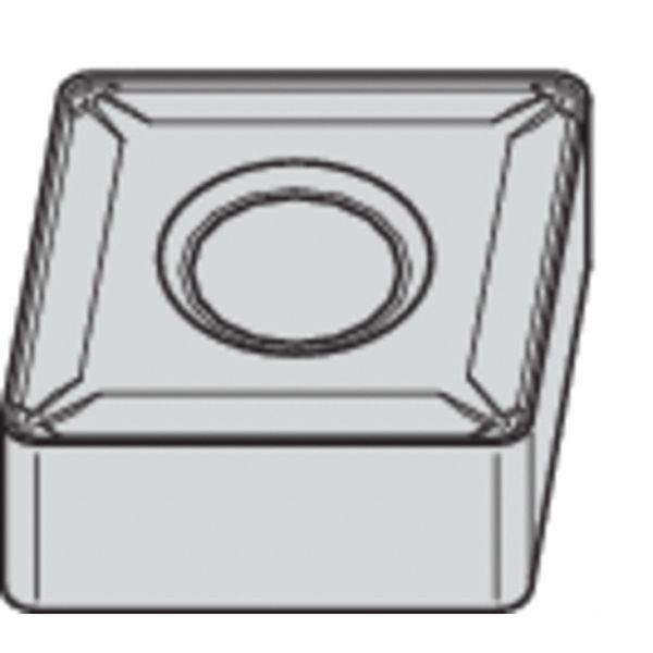 Diamond Turning Insert, Diamond, 1/2 in, CNMG, 80  Degrees, 1/64 in, Carbide