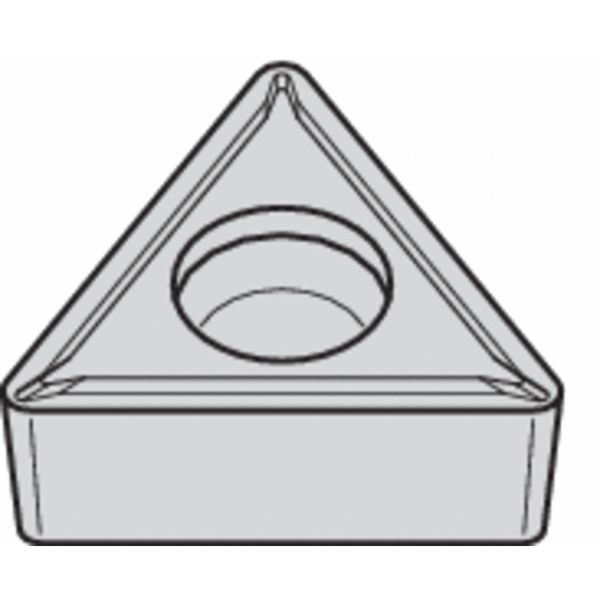 Triangle Turning Insert, Triangle, 3/8 in, TCGT, 0.0156 in, Carbide