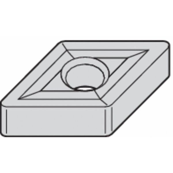Diamond Turning Insert, Diamond, 1/2 in, DNGP, 55  Degrees, 0.0080 in, Carbide