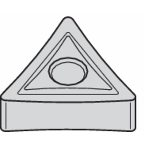 Triangle Turning Insert, Triangle, 3/8 in, TNGP, 0.0312 in, Carbide