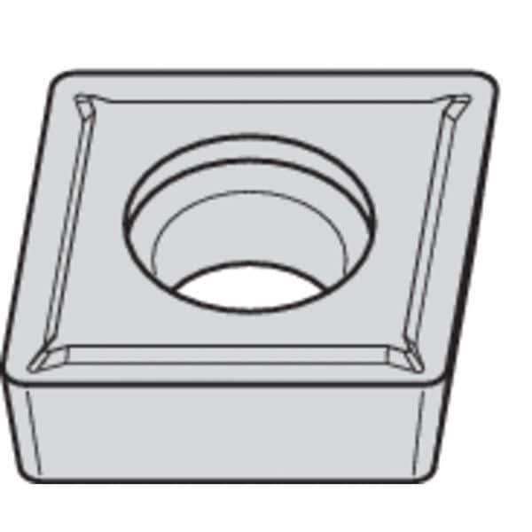 Diamond Turning Insert, Diamond, 3/8 in, CCMT, 80  Degrees, 1/64 in, Carbide