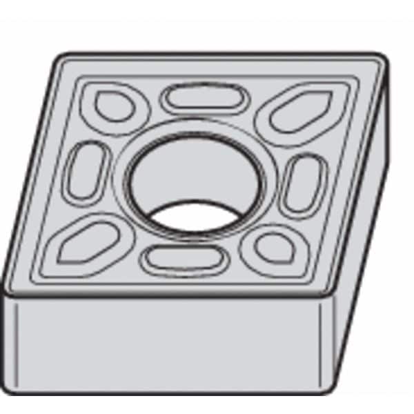 Diamond Turning Insert, Diamond, 1/2 in, CNMG, 80  Degrees, 1/64 in, Carbide