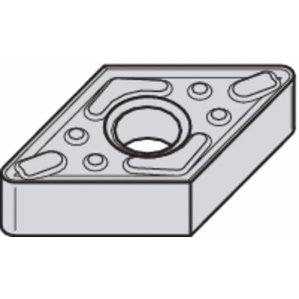 Diamond Turning Insert, Diamond, 1/2 in, DNMG, 55  Degrees, 1/64 in, Carbide