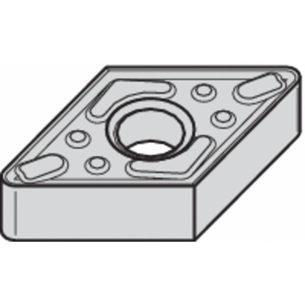 Diamond Turning Insert, Diamond, 1/2 in, DNMG, 55  Degrees, 1/32 in, Carbide