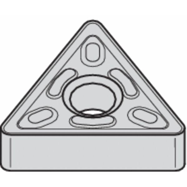 Triangle Turning Insert, Triangle, 3/8 in, TNMG, 0.0312 in, Carbide