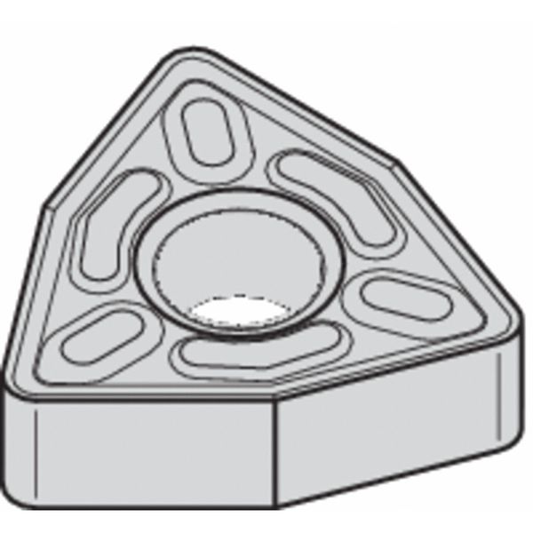 Turning Insert, Trigon, 1/2 in, WNMG, 1/32 in, Carbide
