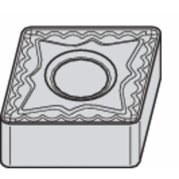 Diamond Turning Insert, Diamond, 1/2 in, CNMG, 80  Degrees, 1/32 in, Carbide