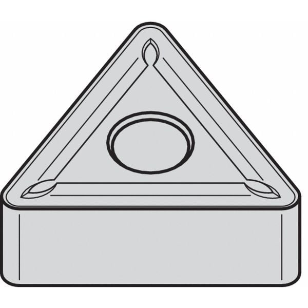 Triangle Turning Insert, Triangle, 5/8 in, TNMG, 0.0468 in, Carbide