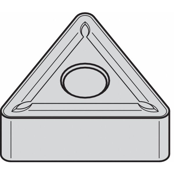 Triangle Turning Insert, Triangle, 3/8 in, TNMG, 0.0468 in, Carbide