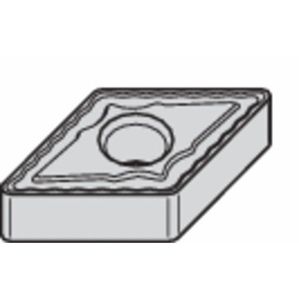 Diamond Turning Insert, Diamond, 1/2 in, DNMG, 55  Degrees, 1/32 in, Carbide