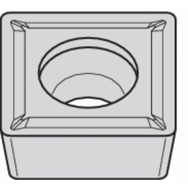 Square Turning Insert, Square, 1/2 in, SCMT, 1/32 in, Carbide