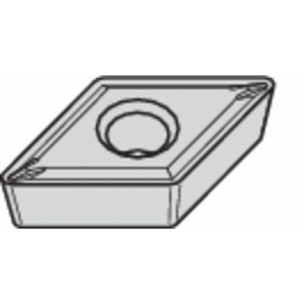 Diamond Turning Insert, Diamond, 1/2 in, DCMT, 55  Degrees, 1/32 in, Carbide