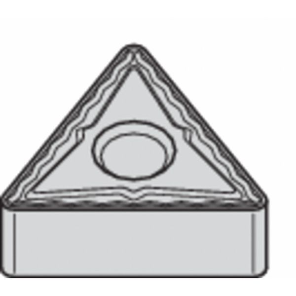 Triangle Turning Insert, Triangle, 3/8 in, TNMG, 0.0156 in, Carbide
