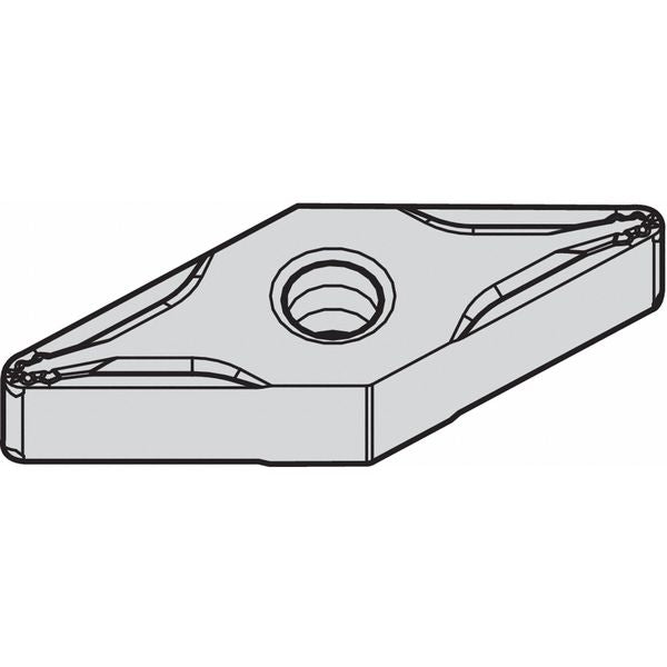 Diamond Turning Insert, Diamond, 3/8 in, VNMG, 35  Degrees, 1/32 in, Carbide