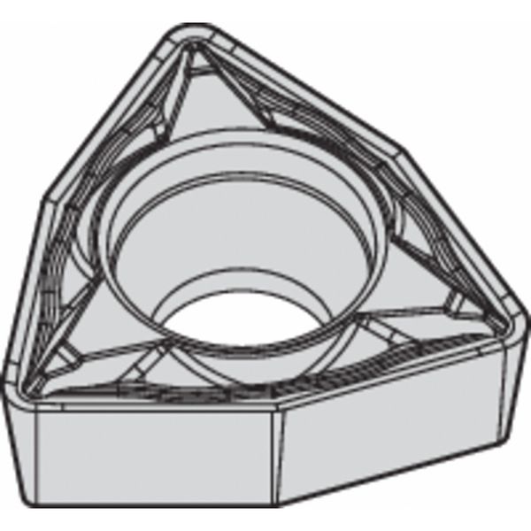 Turning Insert, Trigon, 3/8 in, WPMT, 1/32 in, Carbide