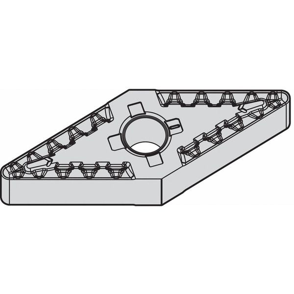 Diamond Turning Insert, Diamond, 3/8 in, VNMG, 35  Degrees, 1/32 in, Carbide