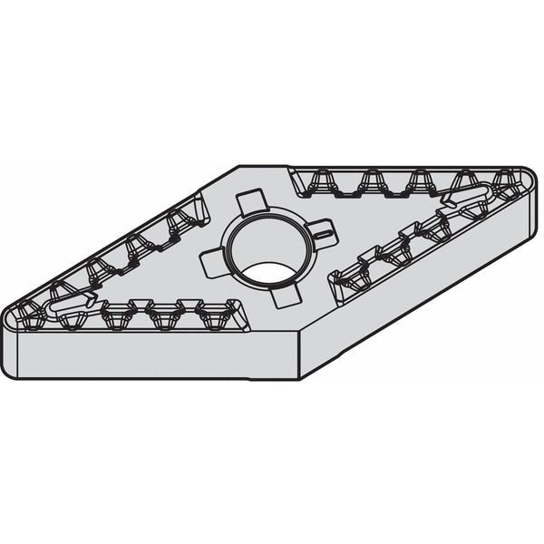 Diamond Turning Insert, Diamond, 3/8 in, VNMG, 35  Degrees, 1/32 in, Carbide
