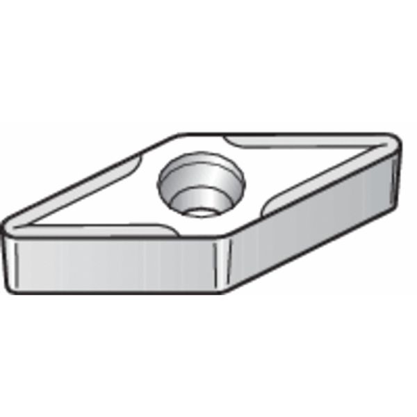 Diamond Turning Insert, Diamond, 3/8 in, VBMT, 35  Degrees, 1/32 in, Carbide