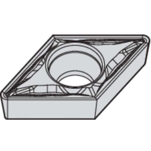 Diamond Turning Insert, Diamond, 3/8 in, DCMT, 55  Degrees, 0.0080 in, Carbide