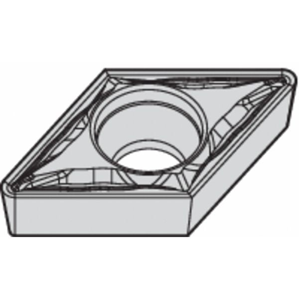 Diamond Turning Insert, Diamond, 1/2 in, DCMT, 55  Degrees, 1/32 in, Carbide