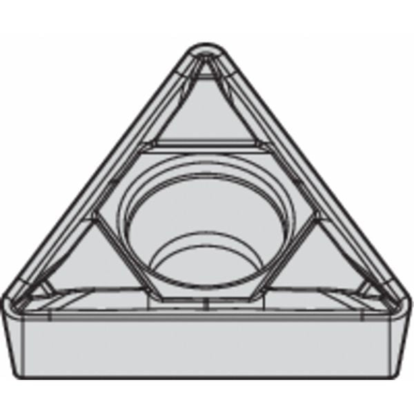 Triangle Turning Insert, Triangle, 1/4 in, TCMT, 0.0156 in, Carbide