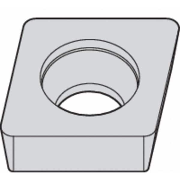 Diamond Turning Insert, Diamond, 1/4 in, CCMW, 80  Degrees, 1/64 in, Carbide
