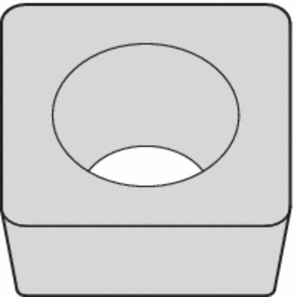 Square Turning Insert, Square, 1/2 in, SCMW, 1/32 in, Carbide