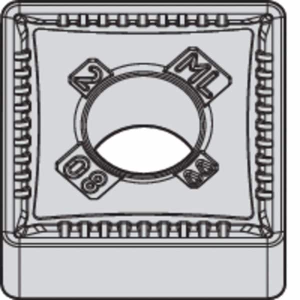 Square Turning Insert, Square, 3/8 in, SNMG, 1/64 in, Carbide