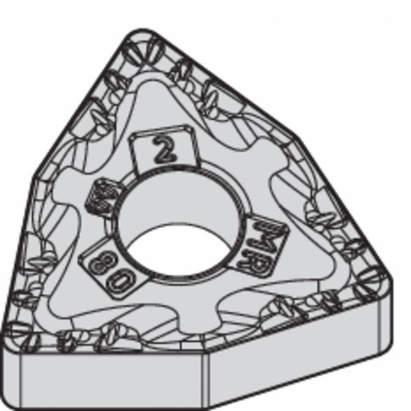 Turning Insert, Trigon, 1/2 in, WNMG, 1/32 in, Carbide