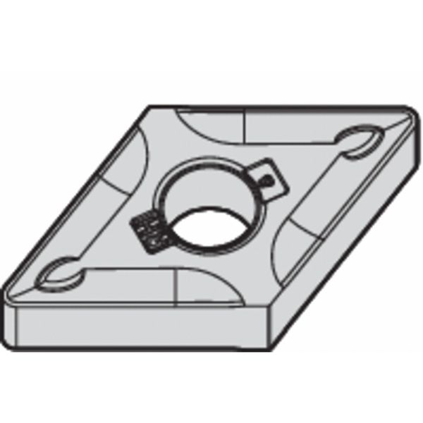 Diamond Turning Insert, Diamond, 1/2 in, DNMG, 55  Degrees, 1/32 in, Carbide