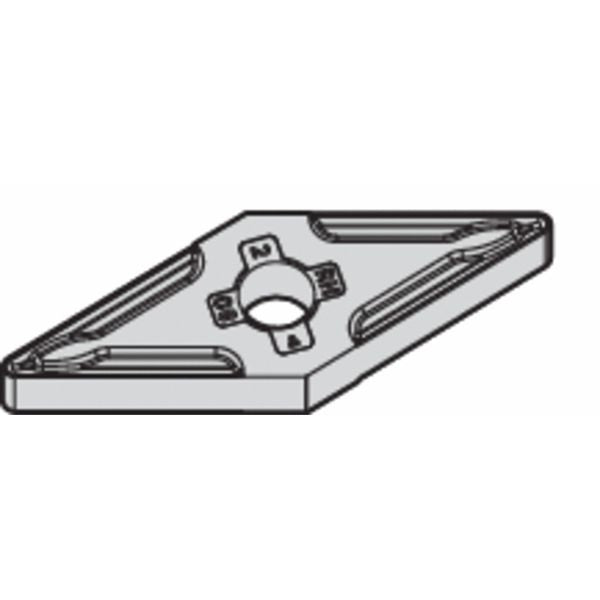 Diamond Turning Insert, Diamond, 1/2 in, VNMG, 35  Degrees, 3/64 in, Carbide