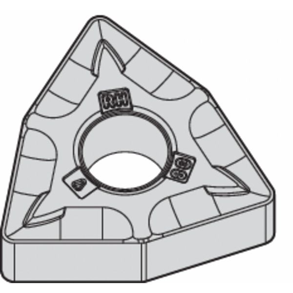 Turning Insert, Trigon, 1/2 in, WNMG, 3/64 in, Carbide
