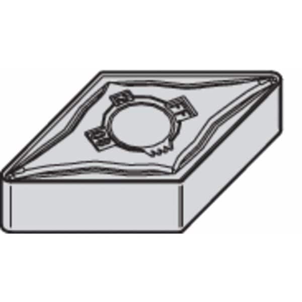 Diamond Turning Insert, Diamond, 1/2 in, DNMG, 55  Degrees, 1/64 in, Carbide