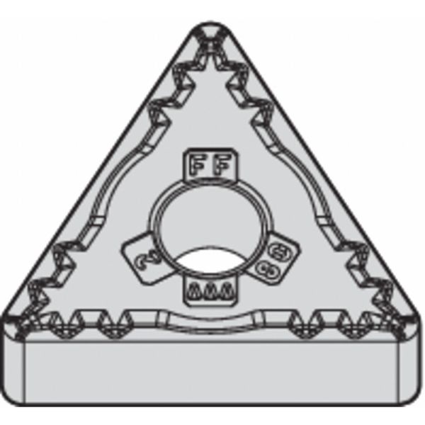 Triangle Turning Insert, Triangle, 3/8 in, TNMG, 0.0156 in, Carbide