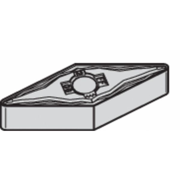 Diamond Turning Insert, Diamond, 3/8 in, VNMG, 35  Degrees, 1/64 in, Carbide