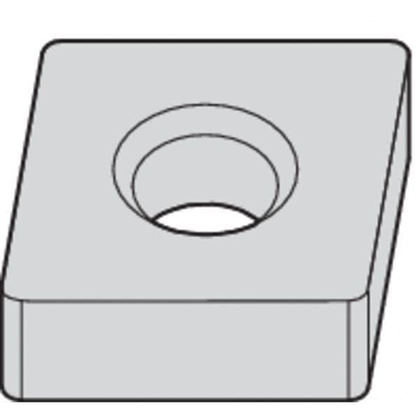 Diamond Turning Insert, Diamond, 1/2 in, CNMA, 80  Degrees, 1/32 in, Carbide