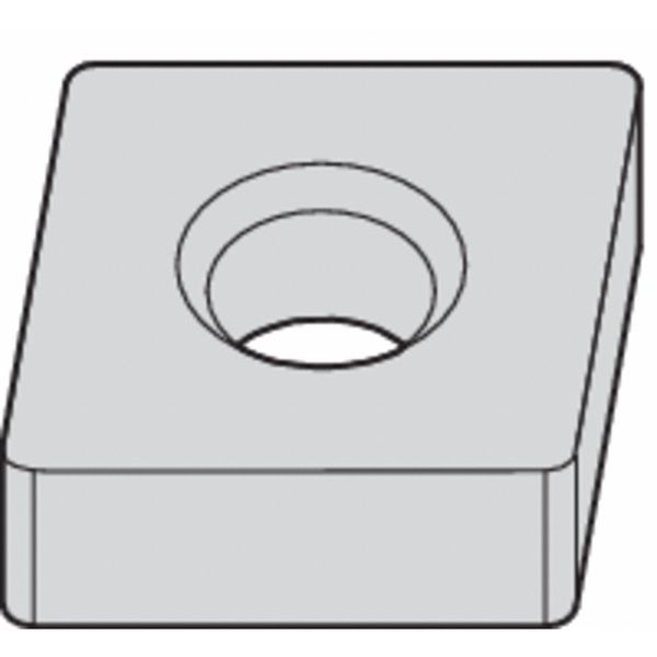 Diamond Turning Insert, Diamond, 5/8 in, CNMA, 80  Degrees, 3/64 in, Carbide