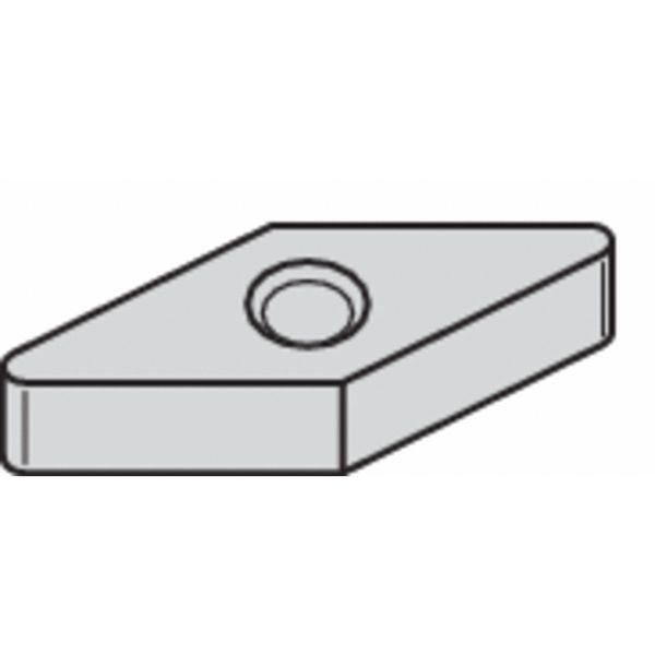 Diamond Turning Insert, Diamond, 3/8 in, VNMA, 35  Degrees, 1/32 in, Carbide