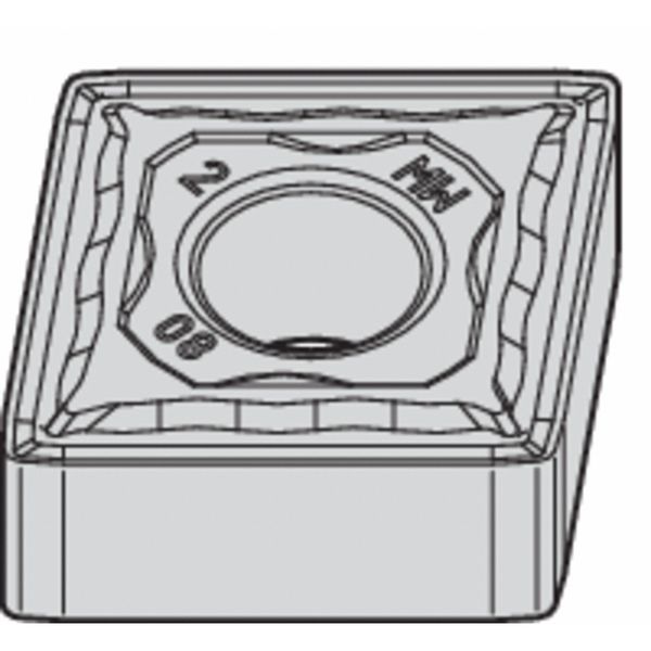 Diamond Turning Insert, Diamond, 1/2 in, CNMG, 80  Degrees, 3/64 in, Carbide