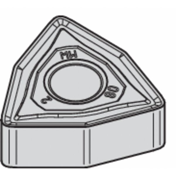 Turning Insert, Trigon, 1/2 in, WNMG, 3/64 in, Carbide