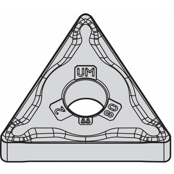 Triangle Turning Insert, Triangle, 3/8 in, TNMG, 0.0312 in, Carbide