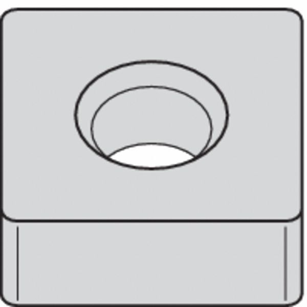 Square Turning Insert, Square, 1/2 in, SNMA, 1/32 in, Carbide